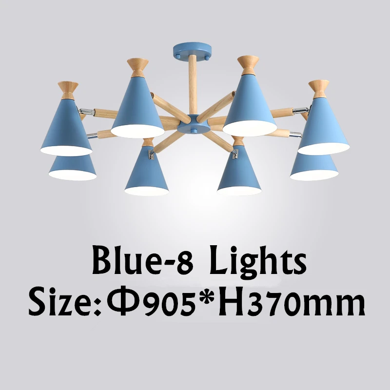 Blue-8 lights Аппаратные средства, современная светодиодная Люстра для гостиной, спальни, квадратная внутренняя Потолочная люстра, лампа, светильники - Цвет абажура: Blue-8 lights