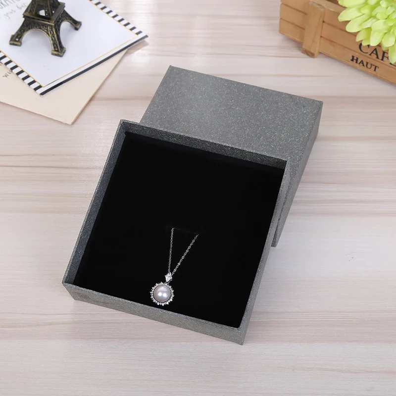 DoreenBeads коробки для ювелирных изделий Бумажная Подарочная коробка винтажная зеленая серая черная коробка для колец ожерелье коробка 9*9*3 см многоцветная простая стильная 1 штука