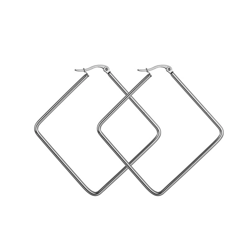 Semitree гипоаллергенные квадратные серьги кольца из нержавеющей стали круглые для