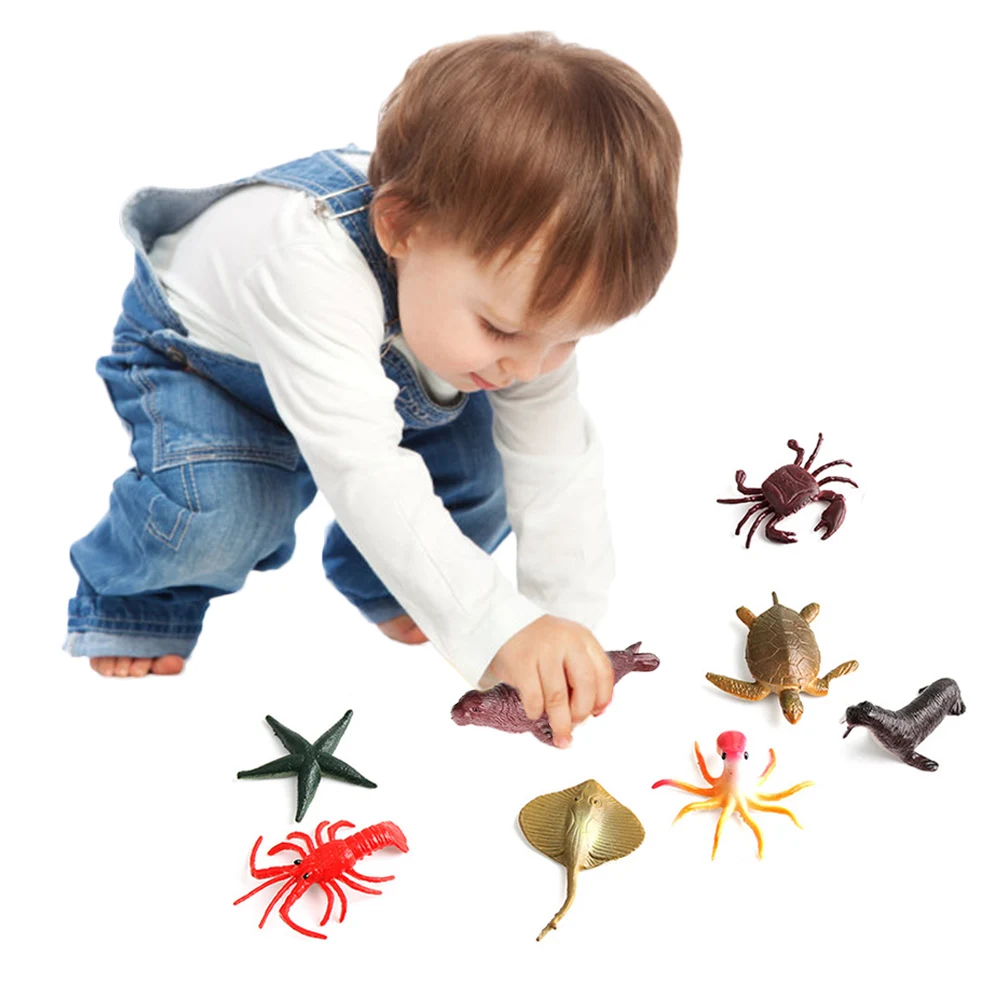 12 шт./компл. животные модель игрушки мини реалистичные птицы морской жизни экшн