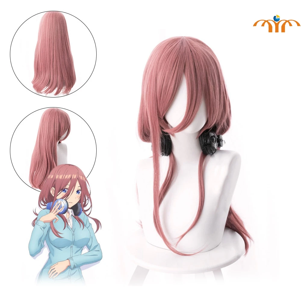Kintuplets Gotoubun No Hanayome Nakano Miku женские парики с челки термостойкие синтетические для