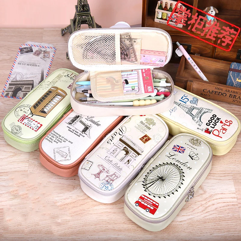 Kawaii башня Колесо обозрения школьные Карандаш Чехол сумка для ручек из