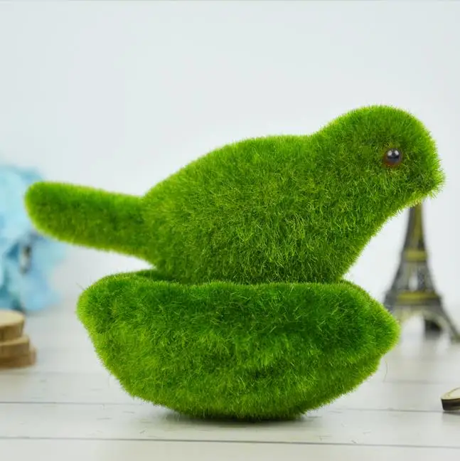 Искусственный мох птица с гнездом набор имитация лишайника животное цветок