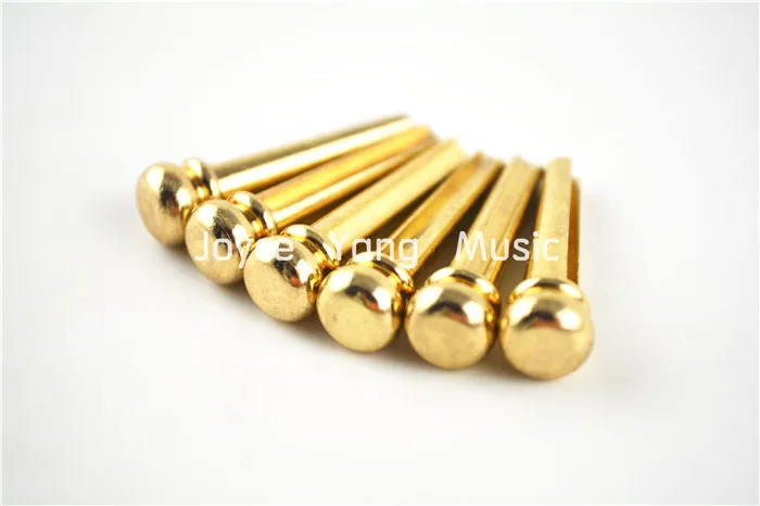 

Set of 6pcs Niko Acoustic Guitar Bridge Pins Golden Brass Guitar Bridge Pins Free Shipping Wholesales