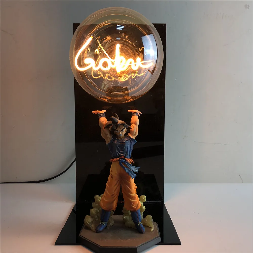 Dragon Ball лампа Goku DBZ ночные светильники Настольная лампа Dragon Ball Супер Goku Kamehameha лампа ночник Lampara слово лампы - Испускаемый цвет: Goku