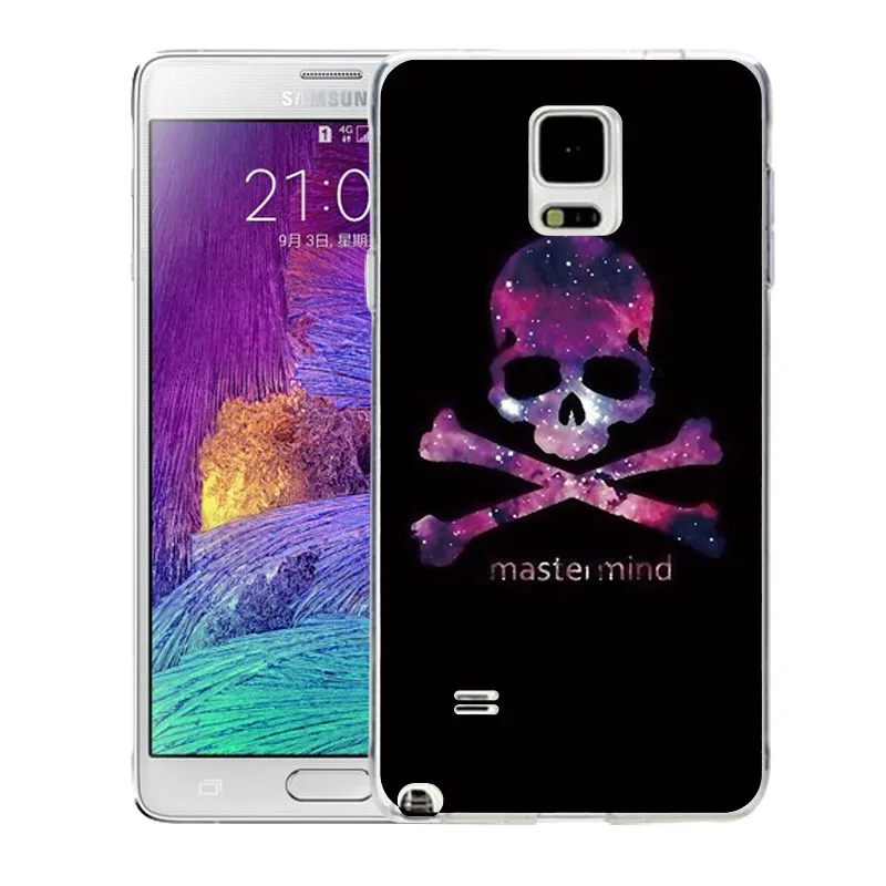 Qmswei ТПУ телефона чехол для Samsung S8 S6 S7 Edge S4 S5 S3 C5 C9 Note3 note4 note5 Мягкий череп прозрачный