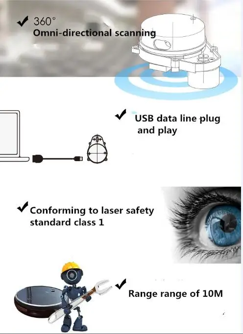 LIDAR-053 EAI YDLIDAR X4 LIDAR Лазерный Радар сканер начиная модуль датчика 10 м 5 к диапазон частоты EAI YDLIDAR-X4