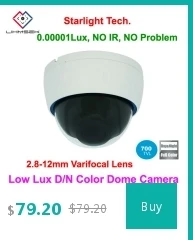 Lihmsek с фиксированным объективом 700TVL sony CCD Открытый низкий люкс День Ночь цветное изображение пуля камера Звездный светильник низкий светильник Водонепроницаемая камера
