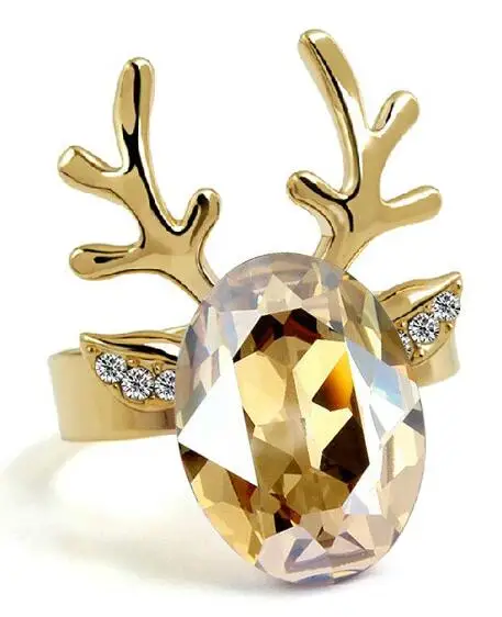 Lovely gift Austrian Crystal Ringhopupply Korean Ring fashion jewelry Personality woman | Украшения и аксессуары