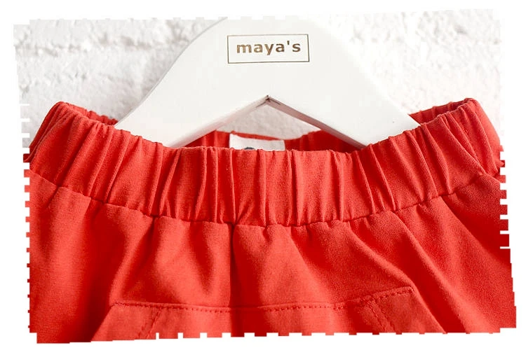 Mayas/модные детские весенние широкие диагональные брюки летние повседневные Мягкие шаровары для мальчиков штаны до колена с карманами для девочек, 81112