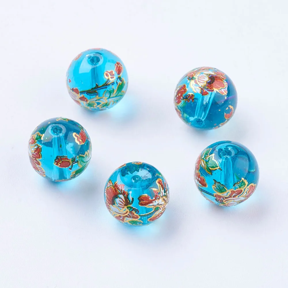 5 шт. круглые стеклянные бусины для ювелирных изделий 12 мм|Бусины| |