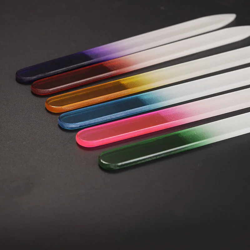 6pcs/Lot Fashion Nail File Durable Crystal Glass Art Manicure Device Tool for Women Girl Professional Polishing | Красота и здоровье