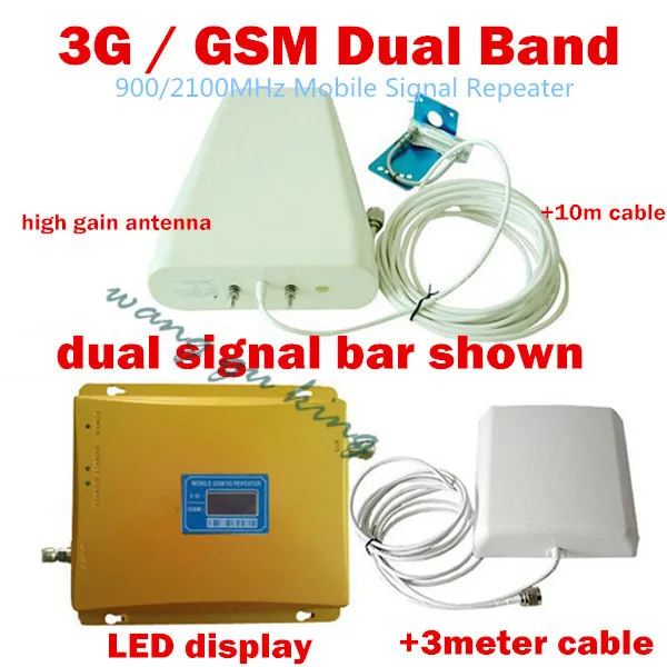 Полный комплект Новый GSM 3G повторитель двухдиапазонный gsm усилитель 900 2100