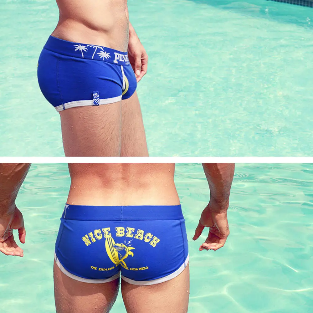 Мужское нижнее белье мужские боксеры простые пляжные шорты трусы брендовые с U