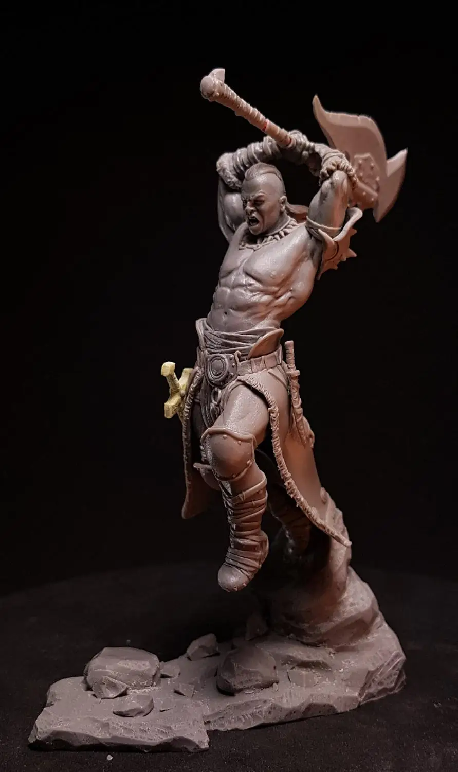 1/24 75 мм старинная Orc подставка с яростью модельная фигурка из смолы наборы