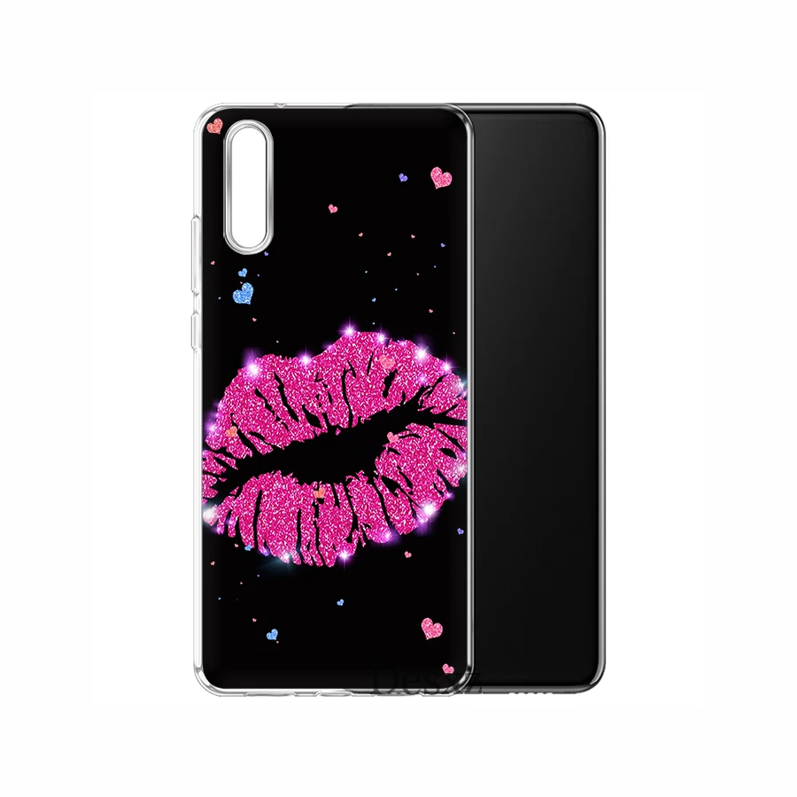 Мягкий ТПУ чехол для телефона Kiss Me губная помада с румянами huawei Honor 6A 7A 7X 7C 8X 8 9 10 Lite