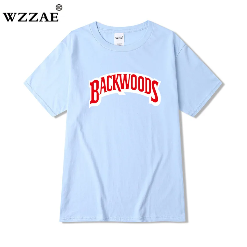Light Blue Новинка года; летняя модная повседневная хлопковая Футболка с круглым вырезом и короткими рукавами в стиле Харадзюку; футболка в стиле хип-хоп; Swag; футболка - Цвет: Light Blue