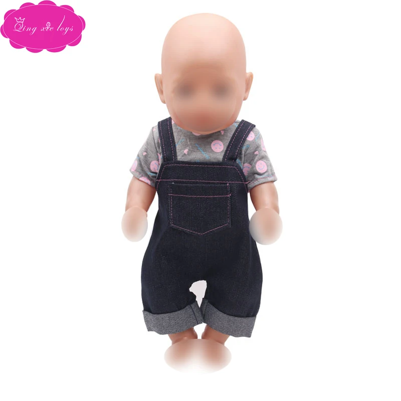43 см детская одежда куклы американский мальчик кукла черный джинсовый