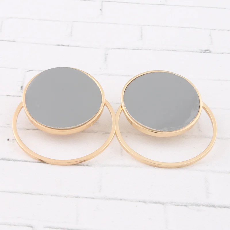 Bright gray NeeFu WoFu камуфляжные кожаные серьги круглые Висячие большие серьги для женщин большие длинные Brinco ухо Oorbellen Рождество - Окраска металла: Bright gray