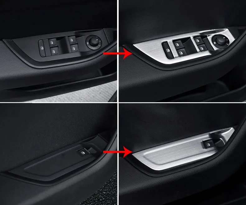 4 шт. для SKODA superb 2016 2017 2018 стеклянная панель переключателя лифта декоративная