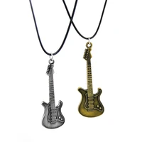 original new leather chain vintage guitar choker necklace for women retro gold rock guitar pendant necklace female jewelry gift