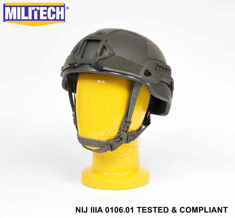 ISO Certified NIJ Level IIIA 3A Militech FG 2019 ARC Mid Cut Bulletproof Sentry XP Aramid Ballistic Helmet With 5 Years Warranty |