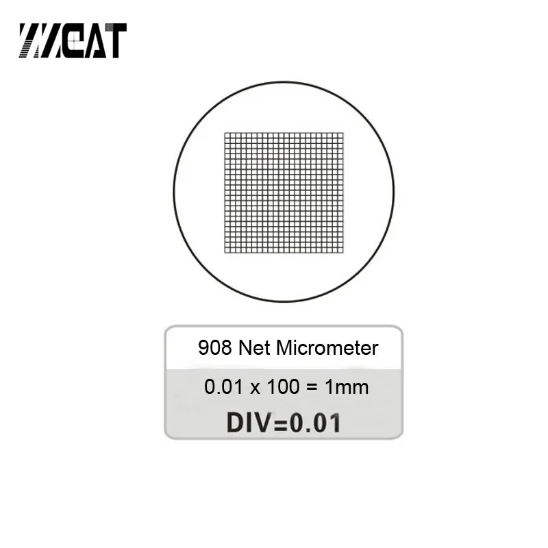 

908 Microscope DIV 0.01MM Grid Scale Value Micrometer Measuring Scale Micrometer Calibration