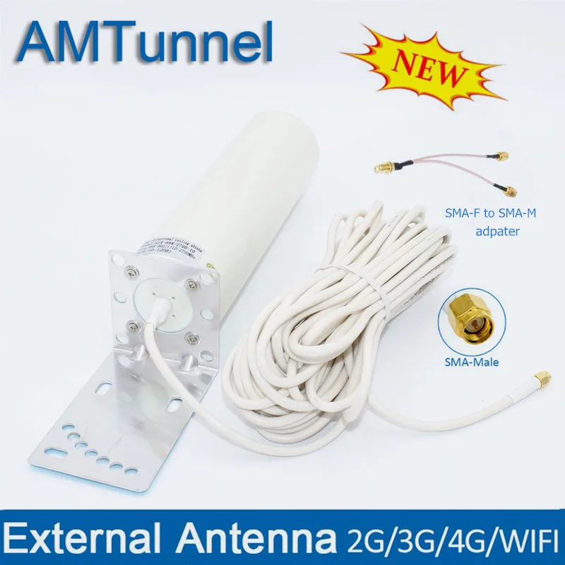 4G LTE антенна 4G SMA WiFi антенна 12dBi внешняя антенна с 10 м SMA папа для huawei zte роутер модем