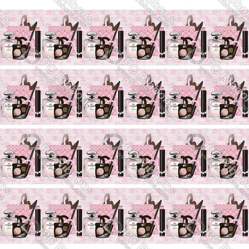 Новый дизайн Розовый флакон для парфюма печатная корсажная лента 50 ярдов