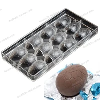 3d easter egg polycarbonate chocolate mold12pcs filling chocolate moldcandy jelly mouldformas para chocolatebaking tool