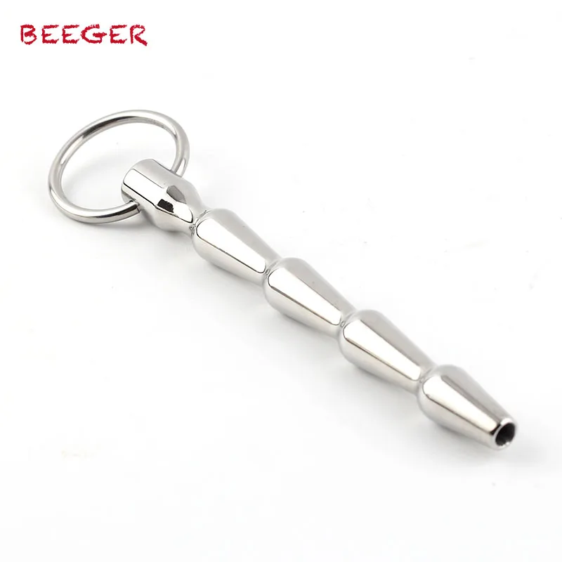 Пробка для пениса BEEGER TX4 из хирургической стали с кольцом 4 восхитительными