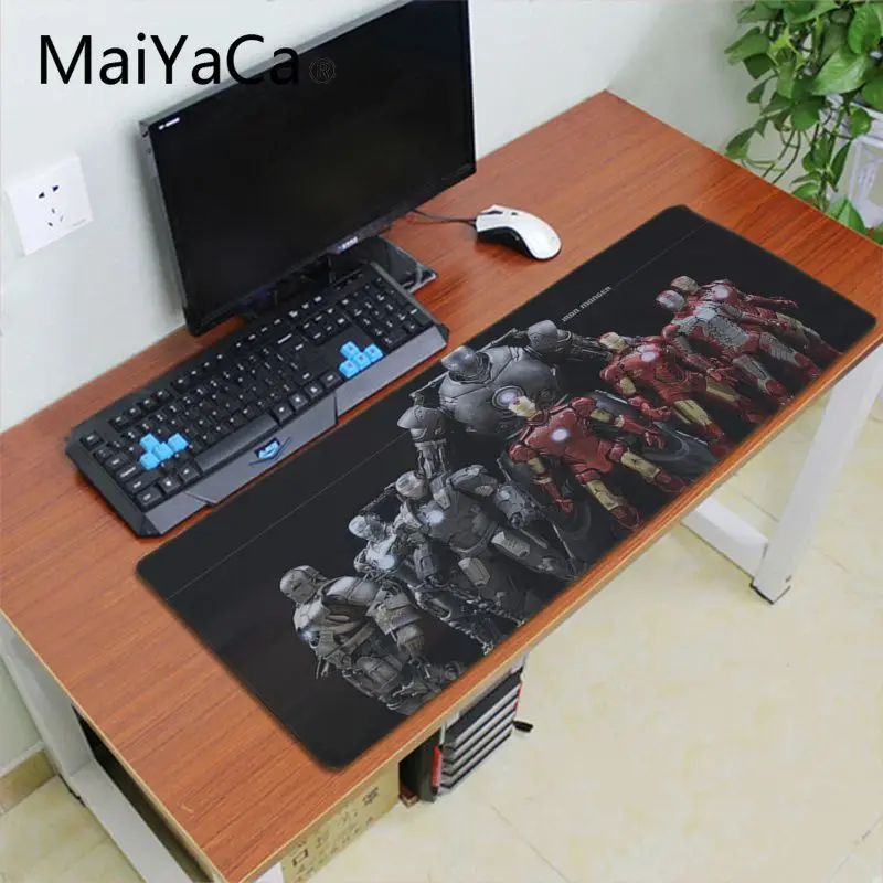 Lock Edge 30X70cm Maiyaca Мстители Бесконечная война Железный человек Капитан Америка коврик для мыши игровой коврик для мыши xl коврик для скоростной мыши ноутбук ПК ноутбук Настольный коврик - Цвет: Lock Edge 30X70cm