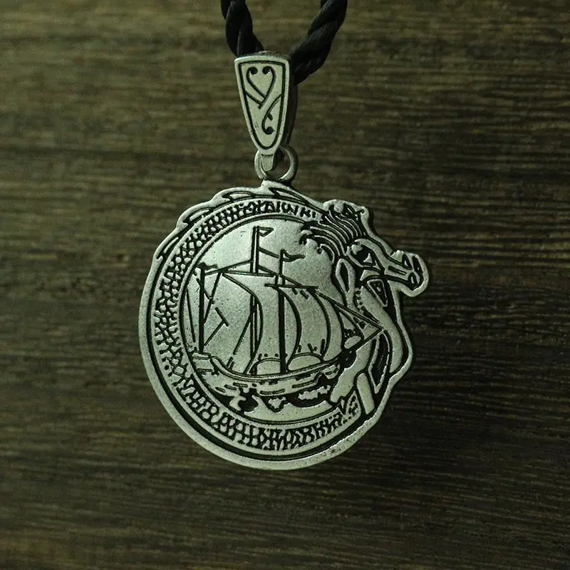 Lanseis 10 шт. ожерелье с кораблем подвеска Norse длинная лодка датское ювелирное
