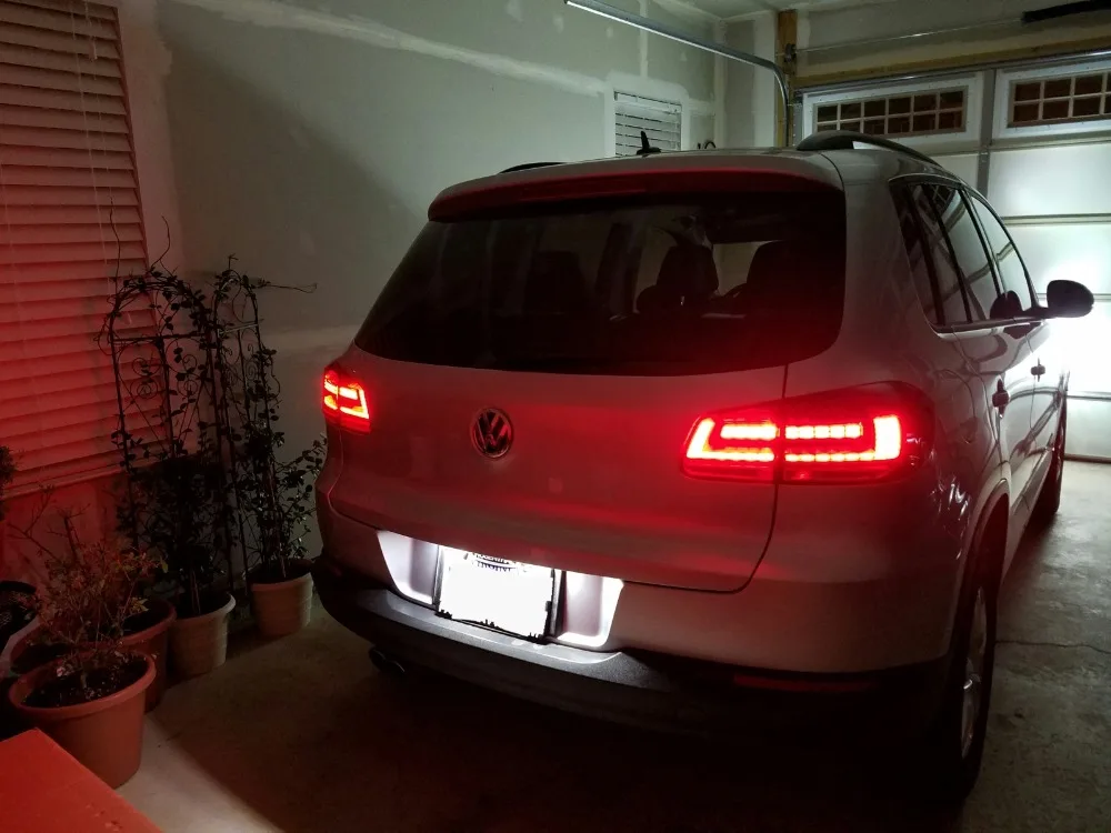 HLC автомобильный Стайлинг для VW хвост тигуаны огни 2013- Volkswagen Tiguan светодиодный задний фонарь DRL+ тормоз+ Парк+ сигнал