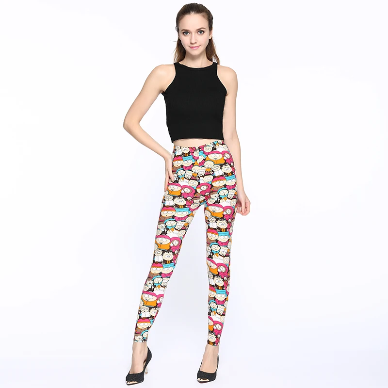 Леггинсы ARDLTME женские с мультяшным принтом модные облегающие эластичные