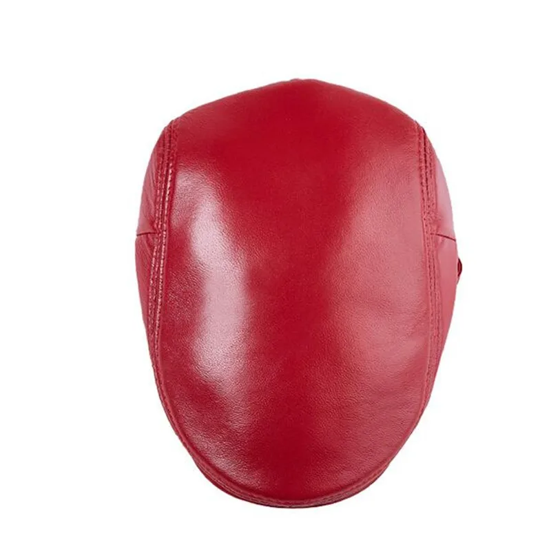 Осенне зимний берет из овечьей кожи для молодых мужчин тонкий женский