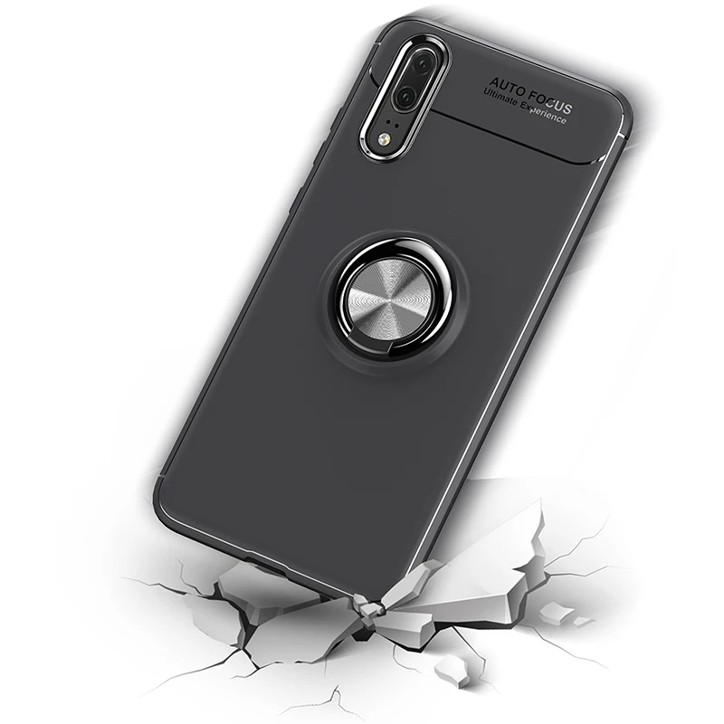 Роскошный противоударный чехол с кольцом для huawei P20 mate20 Nova4 3i Honor8A P30 Pro lite Y9 TPU