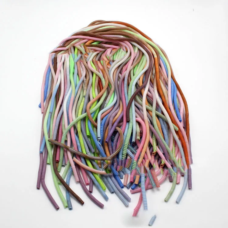 100 шт Красочные ТПУ Спираль USB Кабель зарядного устройства протектор зарядные