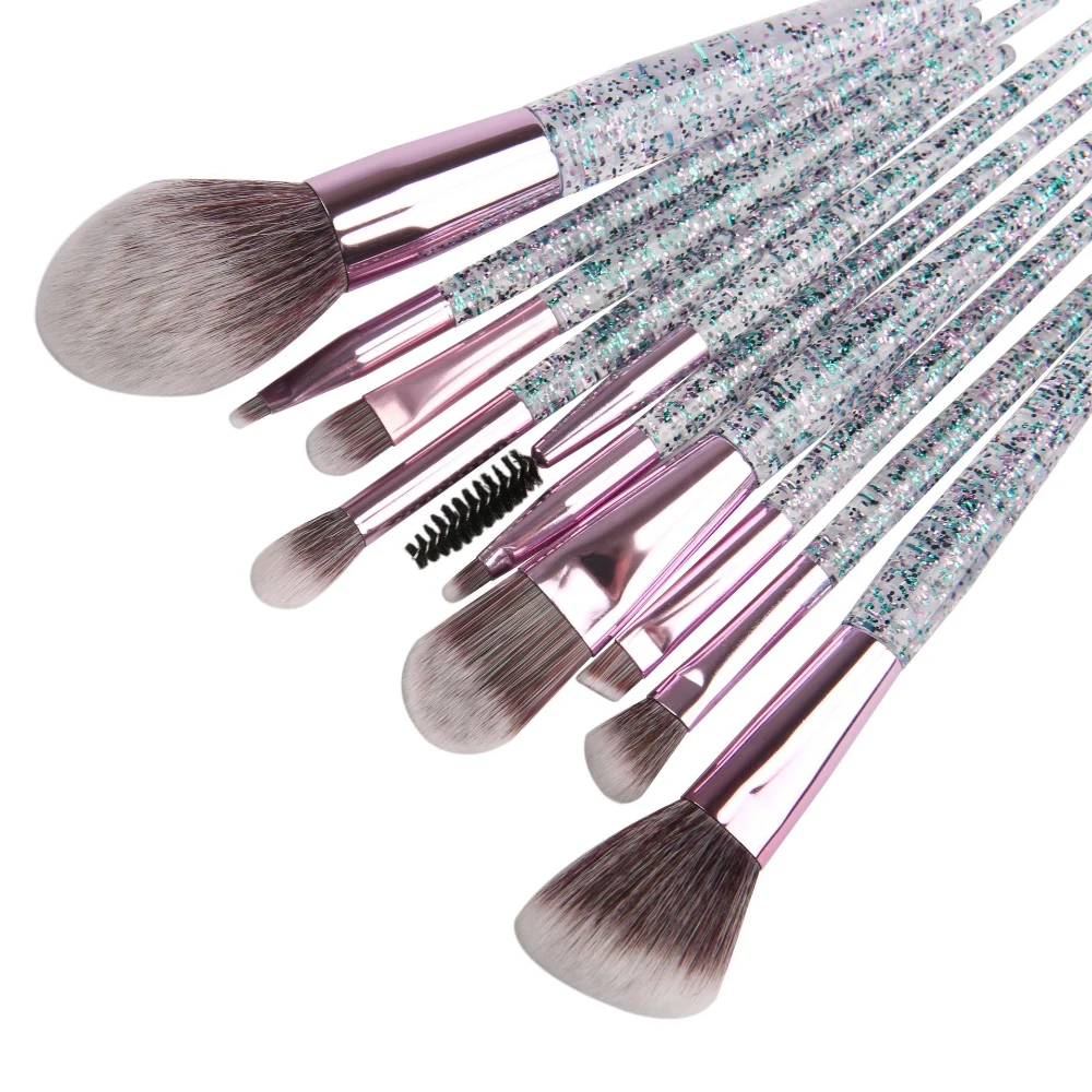 10 шт. набор кистей для макияжа Профессиональная Пудра основа тени век макияж