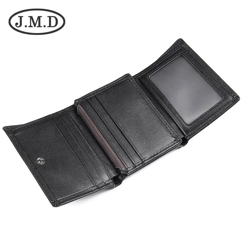 J.M.D 2019 новый кошелек из натуральной кожи наппа короткий складной RFID защитный 8137 -