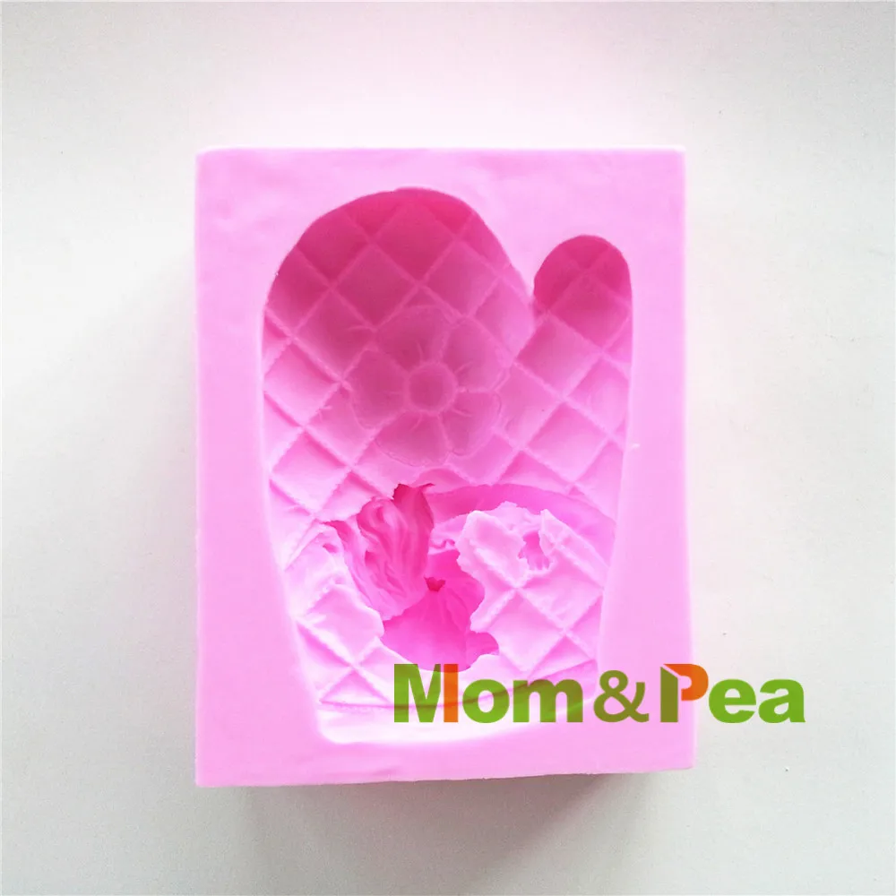 Mom &amp Pea 0489 Бесплатная доставка девушка сон внутри перчатки в форме силиконовой