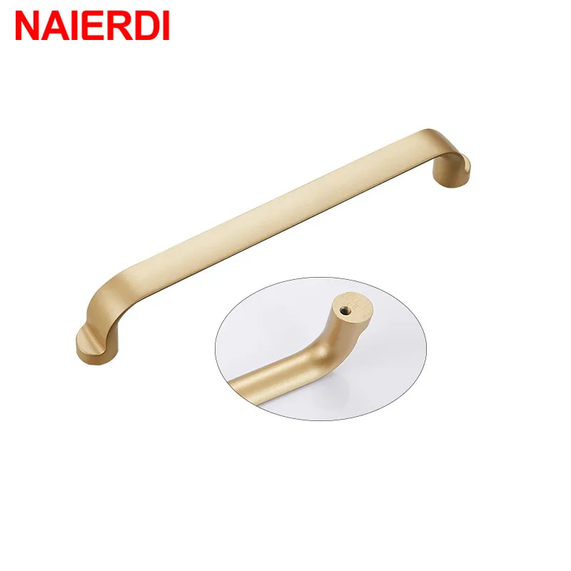 NAIERDI Европейский стиль ручки шкафа Золото Черный твердый цинковый сплав кухонный