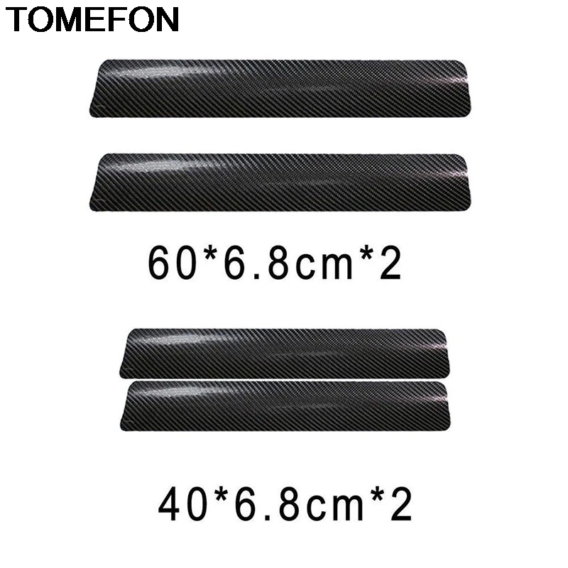 Горячая продажа TOMEFON 4x 3D углеродное волокно вид автомобиля дверные пороги