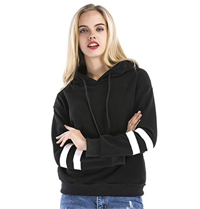 Женский спортивный костюм с капюшоном пуловер длинным рукавом тонкий джемпер в