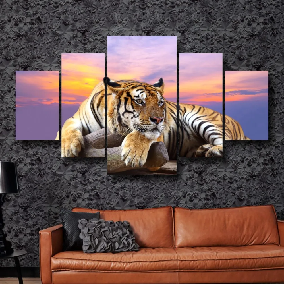 5 шт. декоративные картины на холсте с принтом животных|art|tiger webcamstiger jewerly |