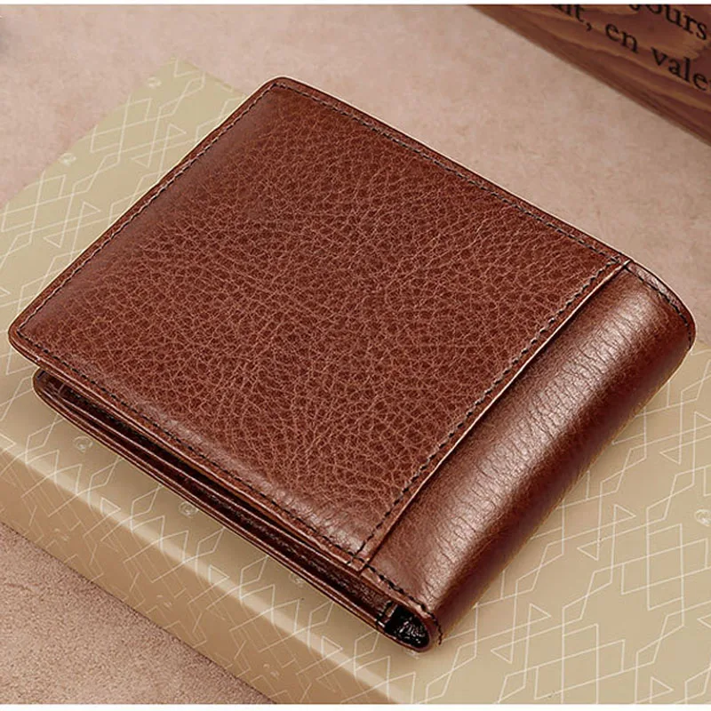 Новый кошелек Портативный ретро повседневный 100% натуральная коровья масло воск