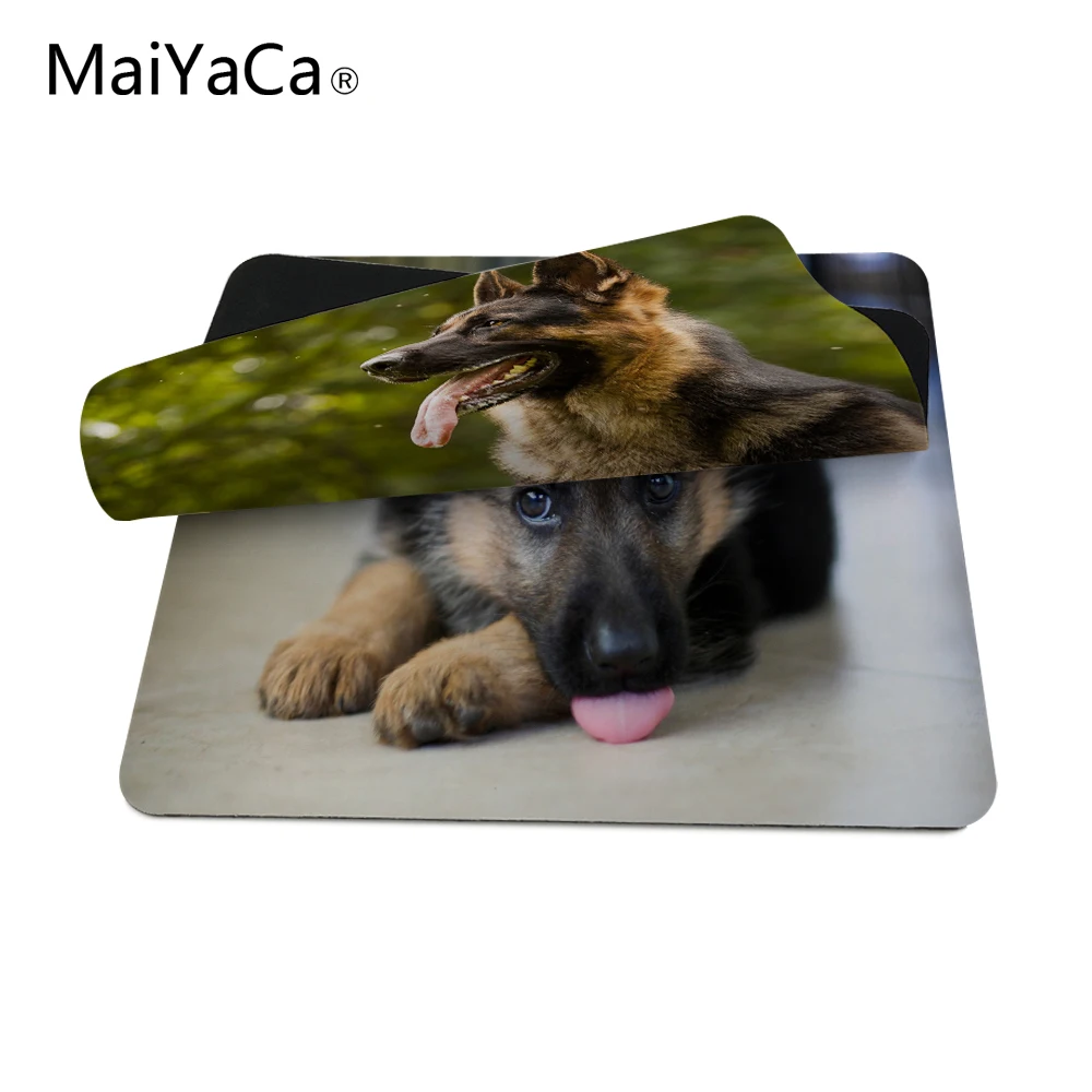 MaiYaCa немецкая овчарка резиновая мягкая мышь ames черная коврик для мыши 18*22 см 20*25 и