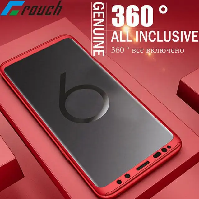 Роскошный чехол с полным покрытием на 360 градусов для Samsung Galaxy S8 Plus S9 Note 8 S7 Edge S6