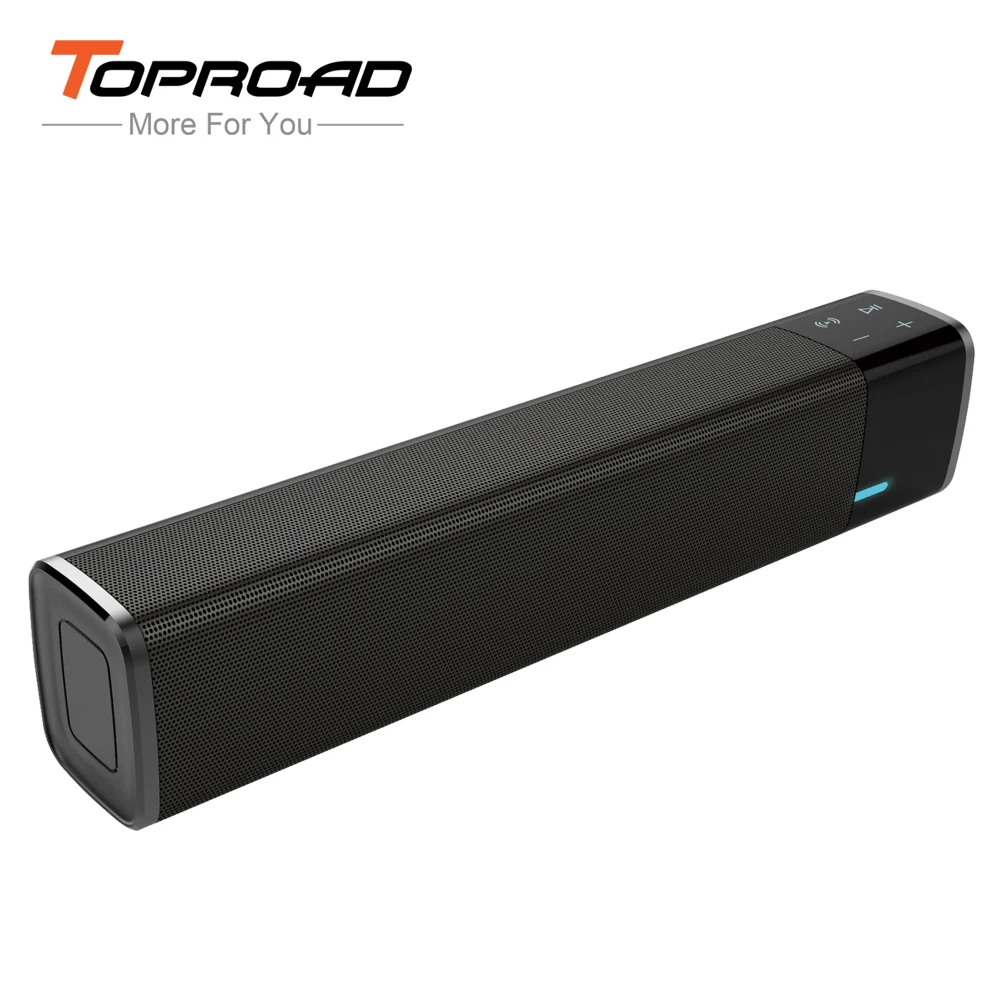 Toproad Портативный Bluetooth Динамик 3D стерео объемный звук домашнего аудио Колонки Беспроводной ЖК-дисплей fm громкой связи Altavoz с держателем