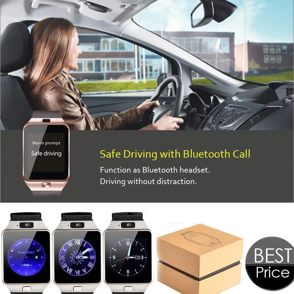 DZ09 Bluetooth мужские умные часы SIM будильник шагомер спортивные с камерой для Android/ios